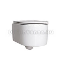 Унитаз подвесной GID Concavo Tr2150 безободковый, с микролифтом, глянцевый белый