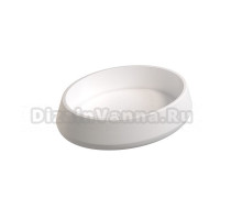 Накладная раковина Abber Stein AS2605 60 матовая белая, овальная, искусственная камень