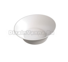 Накладная раковина Abber Stein AS2607 46 матовая белая, круглая, искусственная камень