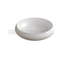 Накладная раковина Abber Stein AS2613 40 матовая белая, круглая, искусственная камень