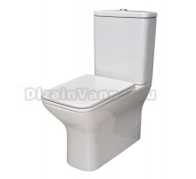 Унитаз-компакт напольный GID Concavo Tn2125 безободковый, с микролифтом, глянцевый белый