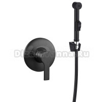 Гигиенический душ Melodia della vita Aria MDV35753bk со смесителем, С ВНУТРЕННЕЙ ЧАСТЬЮ, черный