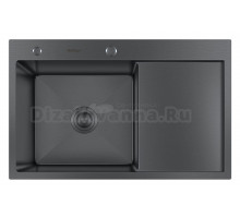 Мойка для кухни HOFFGER 7850L BLACK (Чаша слева)