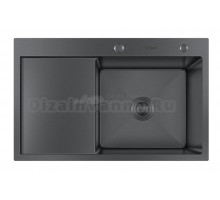 Мойка для кухни HOFFGER 7850R BLACK (Чаша справа)