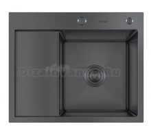 Мойка для кухни HOFFGER 5848R BLACK (Чаша справа)