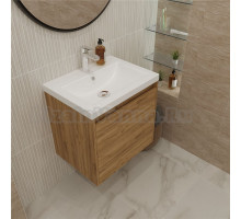 Тумба с раковиной 1MarKa Миябе 60 подвесная, 1 ящик, дуб вотан