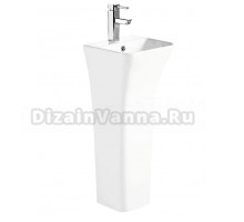 Раковина напольная Weltwasser SK санфаянс WW LEERBACH 3434 GL-WT 34 глянцевая белая, квадратная, фаянс