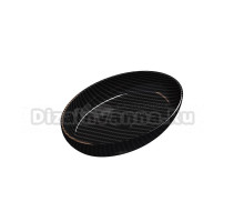 Накладная раковина Abber Karbon AK2041 58 черная, овальная