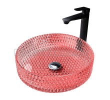 Накладная раковина Abber Glas AK2301OR 40 глянцевая красная, круглая