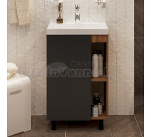 Тумба с раковиной 1MarKa Orlan 50 напольная, антрацит