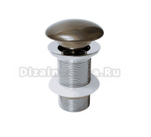 Донный клапан для раковины GID Minucia Bzk100 без перелива, бронза