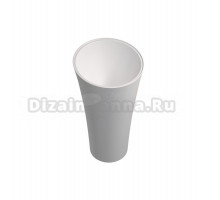 Раковина напольная Abber Stein AS2509-H 50 матовая белая, круглая, моноблок, искусственная камень