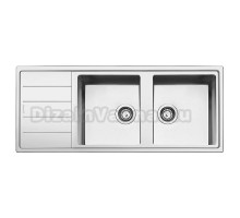 Мойка кухонная Smeg Mira LDR116-2 нержавеющая сталь