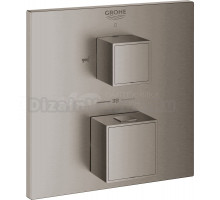 Термостатический смеситель встраиваемый Grohe Grohtherm Cube 24155AL0 С ВНУТРЕННЕЙ ЧАСТЬЮ, матовый темный графит