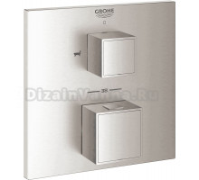 Термостатический смеситель встраиваемый Grohe Grohtherm Cube 24155DC0 С ВНУТРЕННЕЙ ЧАСТЬЮ, суперсталь