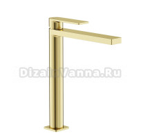 Смеситель для раковины Sancos Studio, брашированное золото, PVD покрытие, SC9016BG