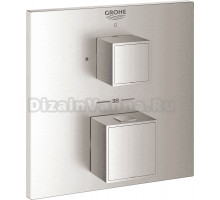 Термостатический смеситель встраиваемый Grohe Grohtherm Cube 24153DC0 С ВНУТРЕННЕЙ ЧАСТЬЮ, суперсталь
