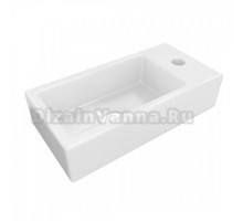 Раковина маленькая в туалет Maretti Aria AR13PD38-844 глянцевая белая, прямоугольная