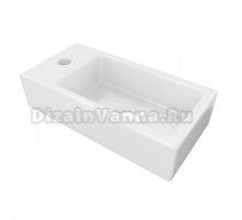 Раковина маленькая в туалет Maretti Aria AR13PD37-844 глянцевая белая, прямоугольная