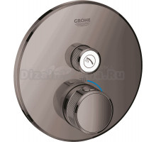 Термостатический смеситель встраиваемый Grohe Grohtherm SmartControl 29118000 С ВНУТРЕННЕЙ ЧАСТЬЮ, темный графит глянец