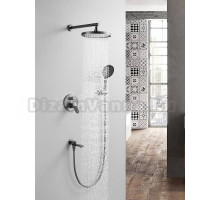 Душевая система встраиваемая Shevanik S4335T, оружейная сталь