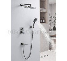 Душевая система встраиваемая Shevanik S4035T, оружейная сталь