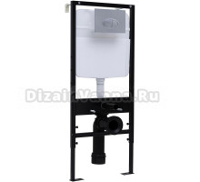 Инсталляция с кнопкой Logan Oval 00299421 цвет черный, крепление к полу и стене