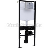 Инсталляция с кнопкой Logan Space 00299424 цвет черный, крепление к полу и стене