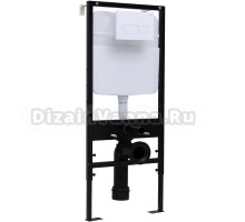 Инсталляция с кнопкой Logan Space 00299426 цвет черный, крепление к полу и стене