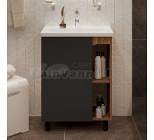 Тумба с раковиной 1MarKa Orlan 60 напольная, антрацит