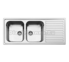 Мойка кухонная Smeg Alba LLR116-2 нержавеющая сталь