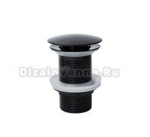 Донный клапан для раковины GID Minucia G-54BL без перелива, глянцевый черный
