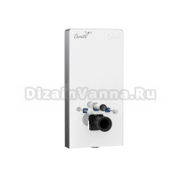 Инсталляция с кнопкой Ceruttispa G111W цвет белый, пневматическое управление, крепление к полу и стене, с шумоизоляцией