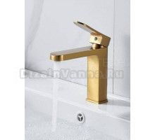 Смеситель для раковины Shevanik S4501G, золотой сатин