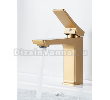 Смеситель для раковины Shevanik S4401G, золотой сатин