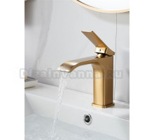 Смеситель для раковины Shevanik S4001G, золотой сатин