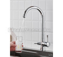 Смеситель для кухни с подключением фильтра Shevanik S428, хром