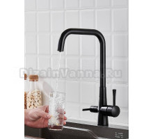 Смеситель для кухни с подключением фильтра Shevanik S528H, черный