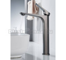 Смеситель (кран) для раковины высокий Shevanik S4211T, оружейная сталь