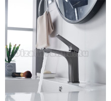 Смеситель для раковины Shevanik S4201T, оружейная сталь