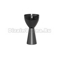 Раковина напольная Abber Kristall AT2703Onyx-Black 45 глянцевая черная, матовая черная, круглая, моноблок