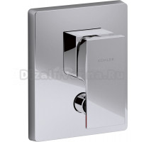 Встраиваемый смеситель для душа и ванны Jacob Delafon Strayt E98633-CP С ВНУТРЕННЕЙ ЧАСТЬЮ, хром