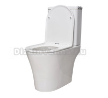 Унитаз-компакт напольный GID Concavo Tn2124 безободковый, с микролифтом, глянцевый белый