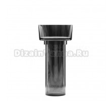 Раковина напольная Abber Kristall AT2702Onyx-H 45 глянцевая черная, круглая, моноблок