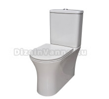 Унитаз-компакт напольный GID Concavo Tn2126 безободковый, с микролифтом, глянцевый белый