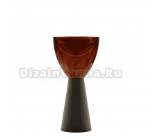 Раковина напольная Abber Kristall AT2703Black-Opal 45 глянцевая коричневая, матовая черная, круглая, моноблок