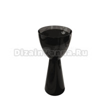 Раковина напольная Abber Kristall AT2703Onyx 45 глянцевая черная, круглая, моноблок