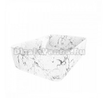 Накладная раковина Maretti Umbria UM13NS96-740MR 48 белый мрамор, прямоугольная, с 1 отверстием под смеситель