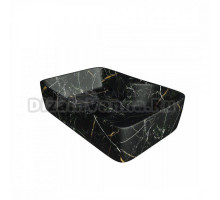 Накладная раковина Maretti Umbria UM13NS96-560MR 48 черный мрамор, прямоугольная