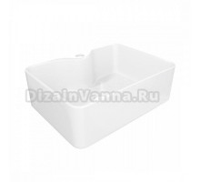 Накладная раковина Maretti Umbria UM13NS41-844 глянцевая белая, прямоугольная, с 1 отверстием под смеситель